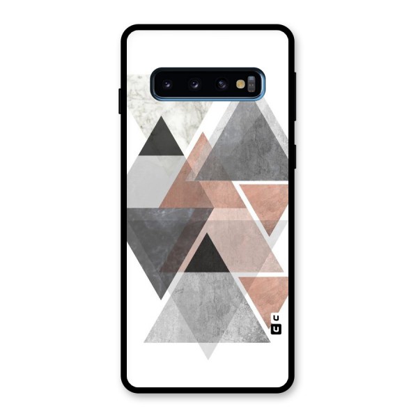 Abstract Diamond Pink Design Glass Back Case for Galaxy S10