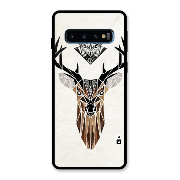 Aesthetic Deer Design Glass Back Case for Galaxy S10