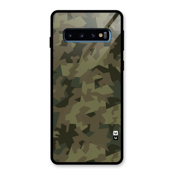 Army Abstract Glass Back Case for Galaxy S10