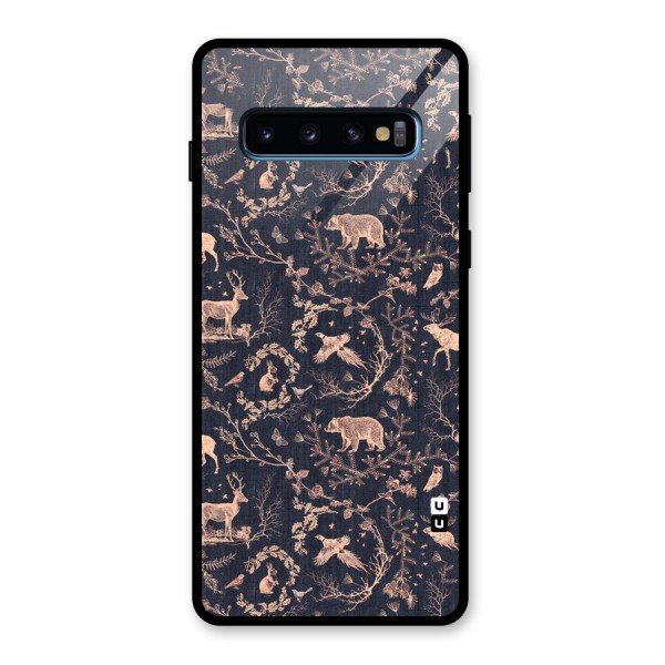 Beautiful Animal Design Glass Back Case for Galaxy S10