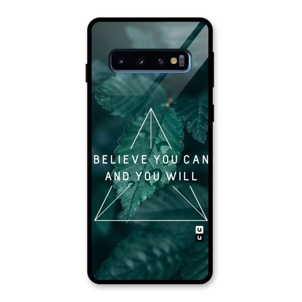 Believe You Can Motivation Glass Back Case for Galaxy S10