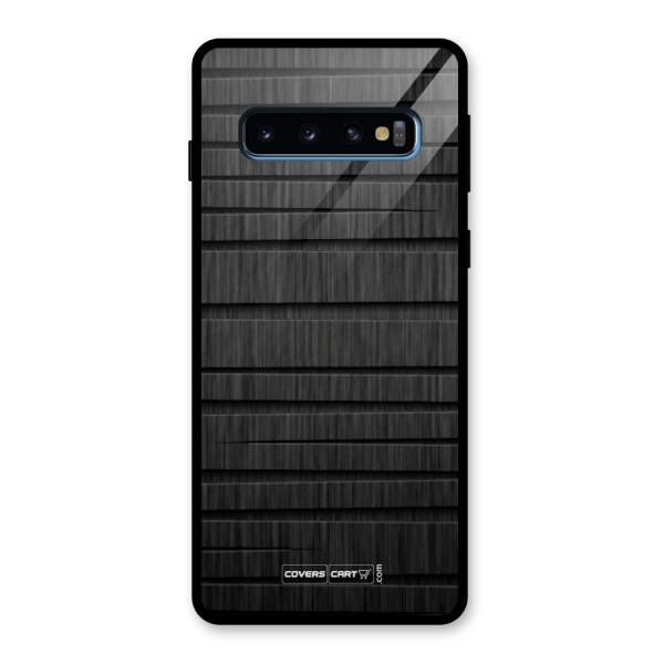 Black Abstract Glass Back Case for Galaxy S10