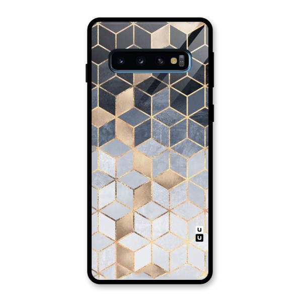 Blues And Golds Glass Back Case for Galaxy S10