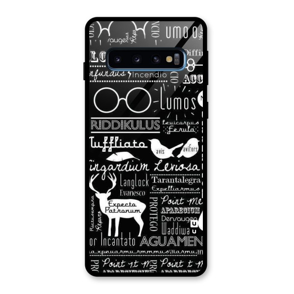 Deer Key Spell Glass Back Case for Galaxy S10