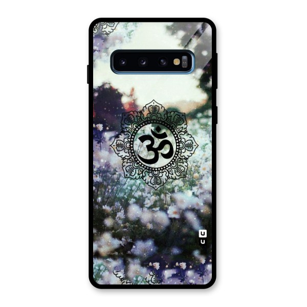 Floral Pray Glass Back Case for Galaxy S10