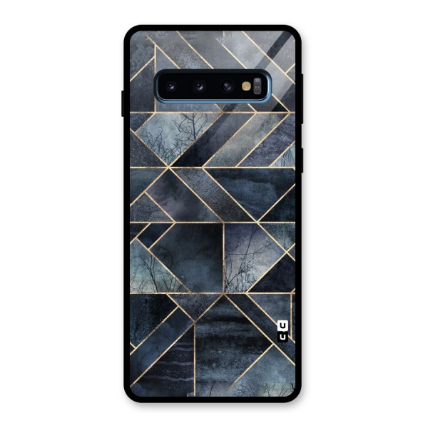 Forest Abstract Lines Glass Back Case for Galaxy S10