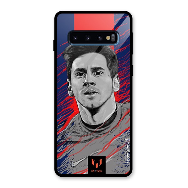 Messi For FCB Glass Back Case for Galaxy S10