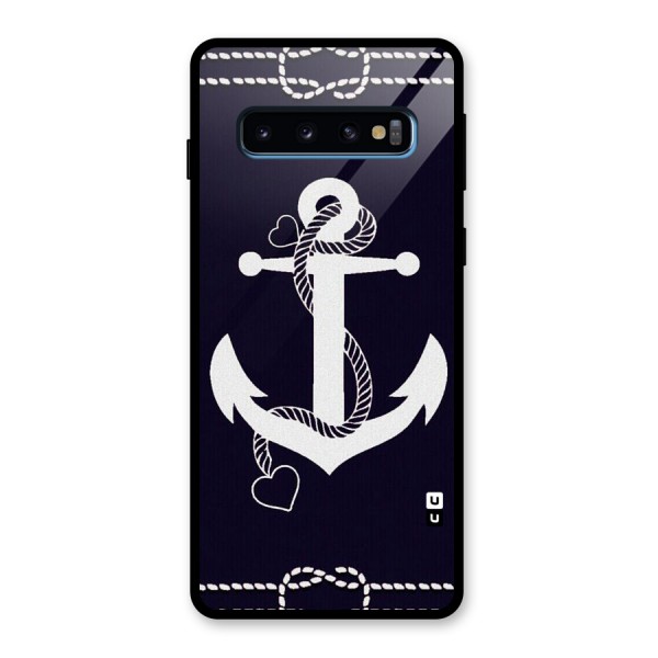 Sail Anchor Glass Back Case for Galaxy S10