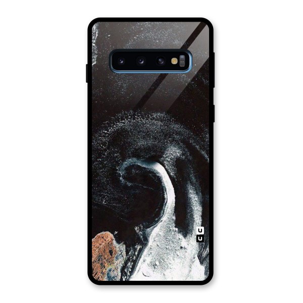 Sea Ice Space Art Glass Back Case for Galaxy S10