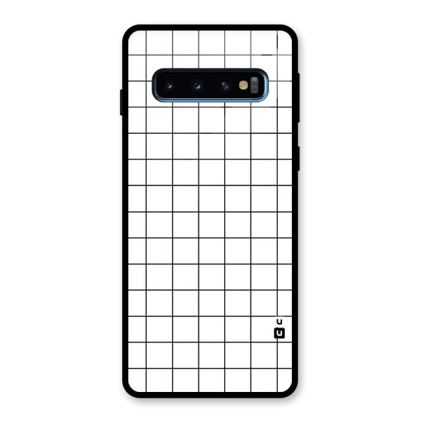 Simple Checks Glass Back Case for Galaxy S10