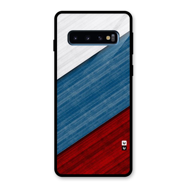 Slant Beautiful Stripe Glass Back Case for Galaxy S10