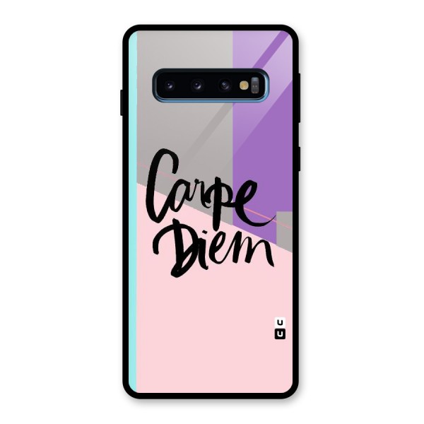 Stripes Black Diem Glass Back Case for Galaxy S10