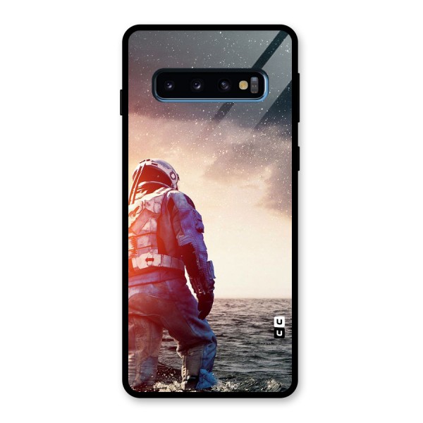 Water Astronaut Glass Back Case for Galaxy S10