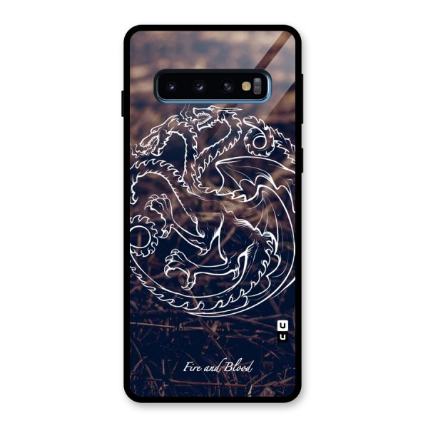 White Circle Glass Back Case for Galaxy S10