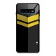 Yellow Lines Glass Back Case for Galaxy S10