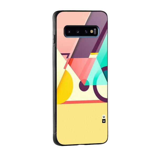 Abstract Cycle Glass Back Case for Galaxy S10