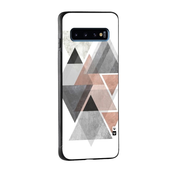 Abstract Diamond Pink Design Glass Back Case for Galaxy S10