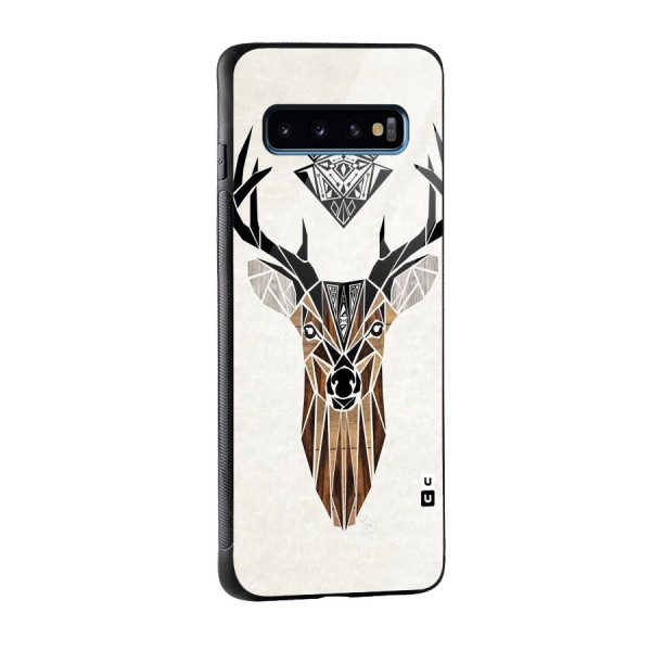 Aesthetic Deer Design Glass Back Case for Galaxy S10