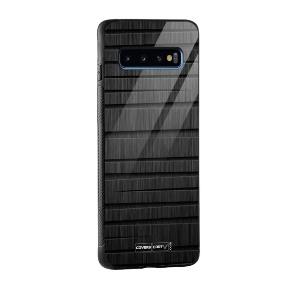 Black Abstract Glass Back Case for Galaxy S10