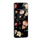 Black Artistic Floral Glass Back Case for Galaxy S10
