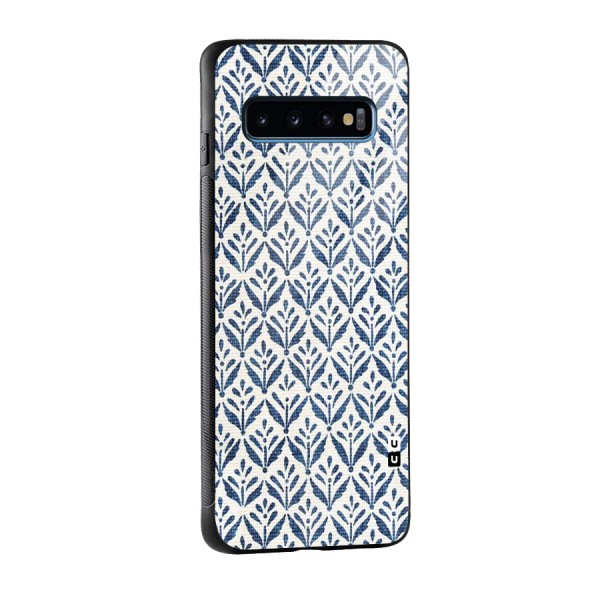 Blue Leaf Glass Back Case for Galaxy S10