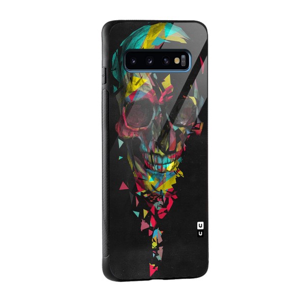 Colored Skull Shred Glass Back Case for Galaxy S10