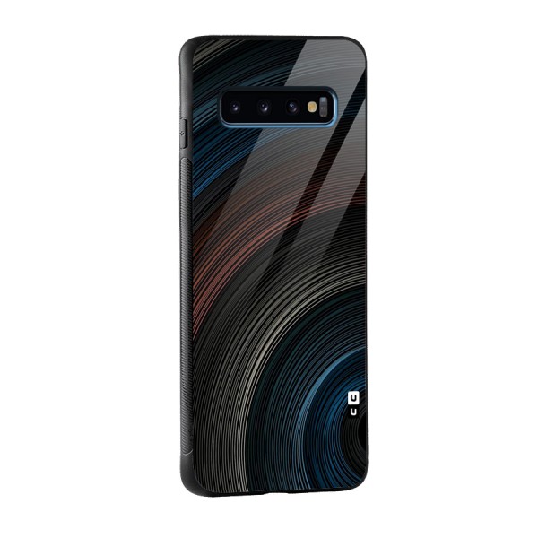 Dark Shade Swirls Glass Back Case for Galaxy S10