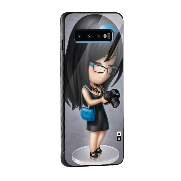 Girl With Camera Glass Back Case for Galaxy S10