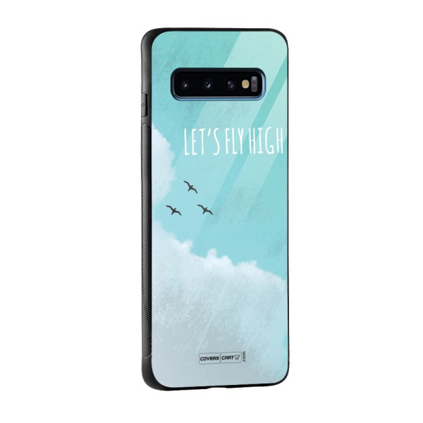 Lets Fly High Glass Back Case for Galaxy S10
