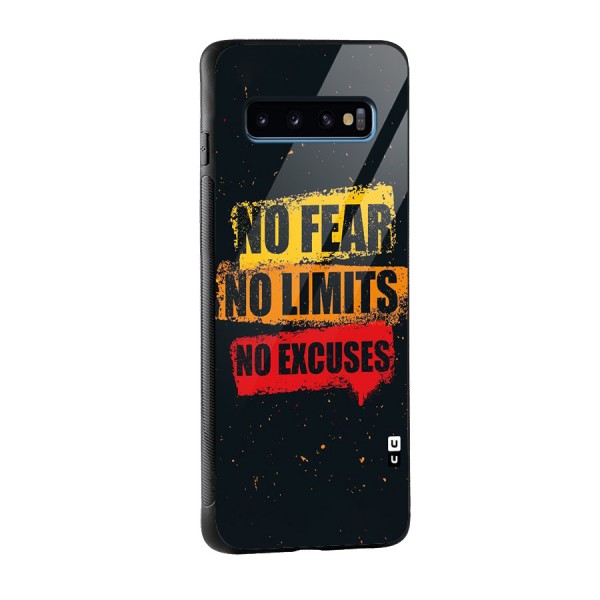 No Fear No Limits Glass Back Case for Galaxy S10