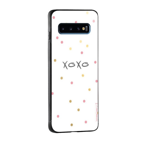 Polka Hugs Glass Back Case for Galaxy S10