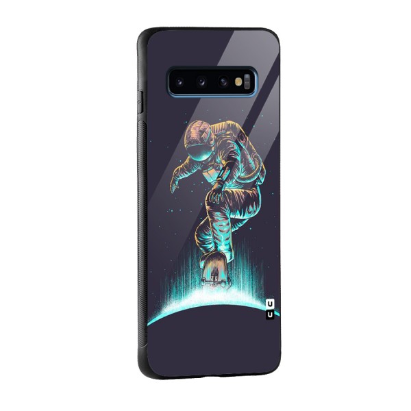 Rolling Spaceman Glass Back Case for Galaxy S10