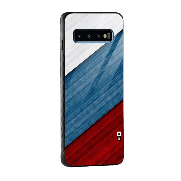 Slant Beautiful Stripe Glass Back Case for Galaxy S10