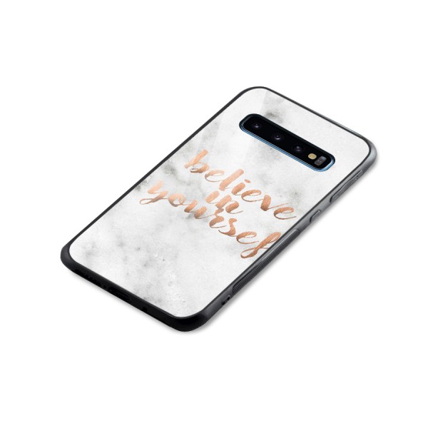 Believe in Yourself Glass Back Case for Galaxy S10