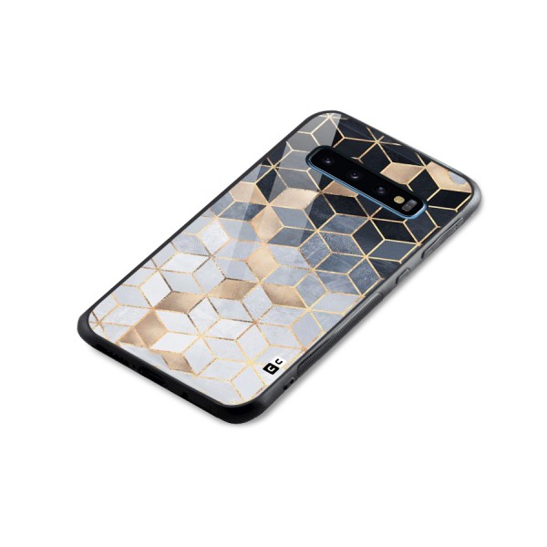 Blues And Golds Glass Back Case for Galaxy S10