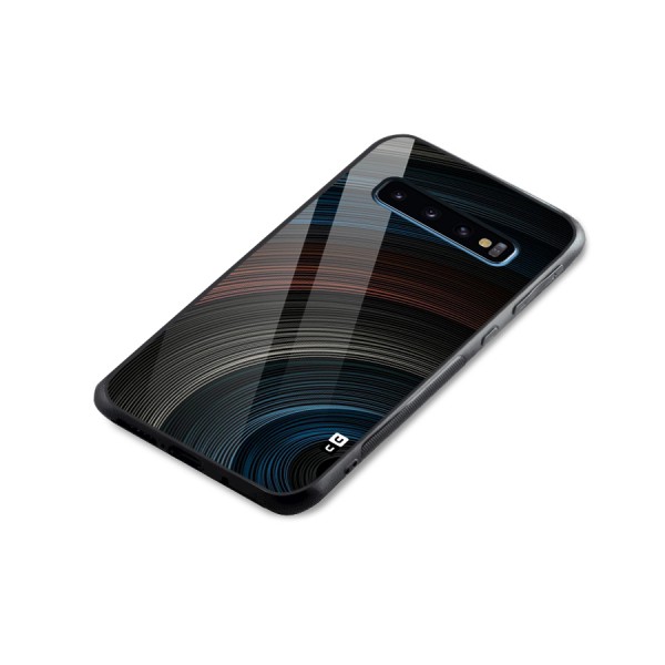 Dark Shade Swirls Glass Back Case for Galaxy S10