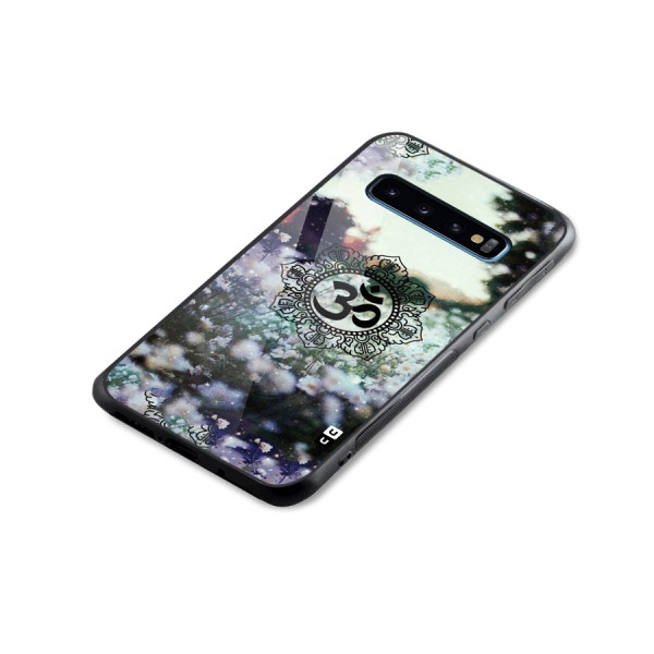Floral Pray Glass Back Case for Galaxy S10