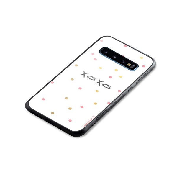 Polka Hugs Glass Back Case for Galaxy S10