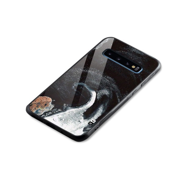 Sea Ice Space Art Glass Back Case for Galaxy S10