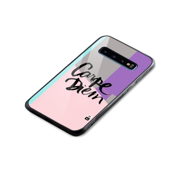 Stripes Black Diem Glass Back Case for Galaxy S10