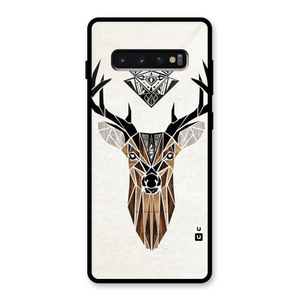 Aesthetic Deer Design Glass Back Case for Galaxy S10 Plus