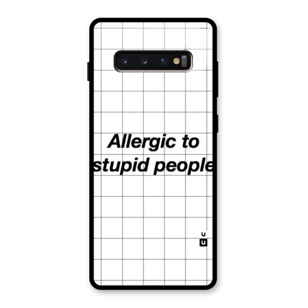 Allergic Glass Back Case for Galaxy S10 Plus