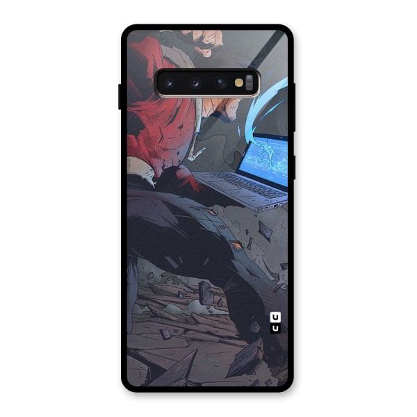 Angry Programmer Glass Back Case for Galaxy S10 Plus
