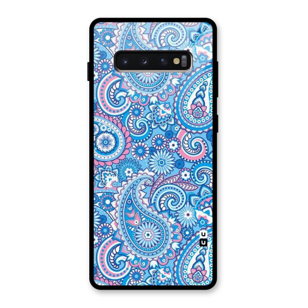 Artistic Blue Art Glass Back Case for Galaxy S10 Plus