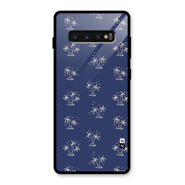 Beach Trees Glass Back Case for Galaxy S10 Plus