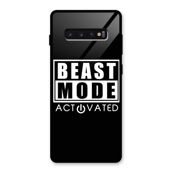 Beast Mode Activated Glass Back Case for Galaxy S10 Plus