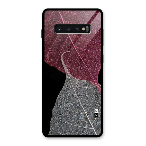 Beauty Leaf Glass Back Case for Galaxy S10 Plus