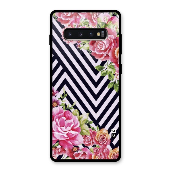 Bloom Zig Zag Glass Back Case for Galaxy S10 Plus
