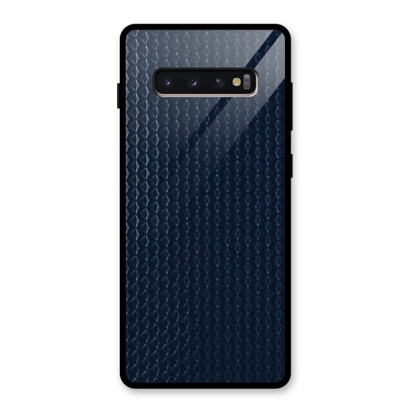 Blue-Pattern Glass Back Case for Galaxy S10 Plus