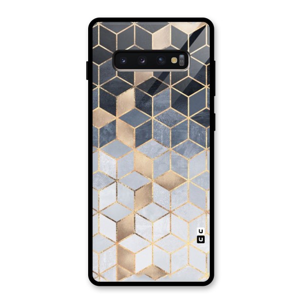 Blues And Golds Glass Back Case for Galaxy S10 Plus